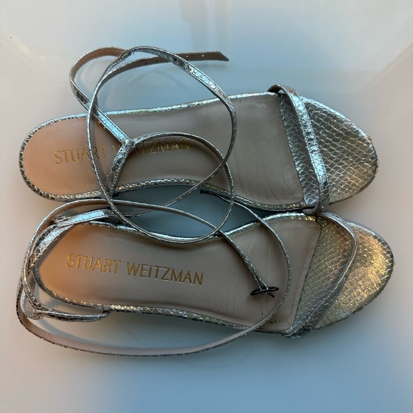 Stuart Weizman silver sandals size 8 - Picture 7 of 10